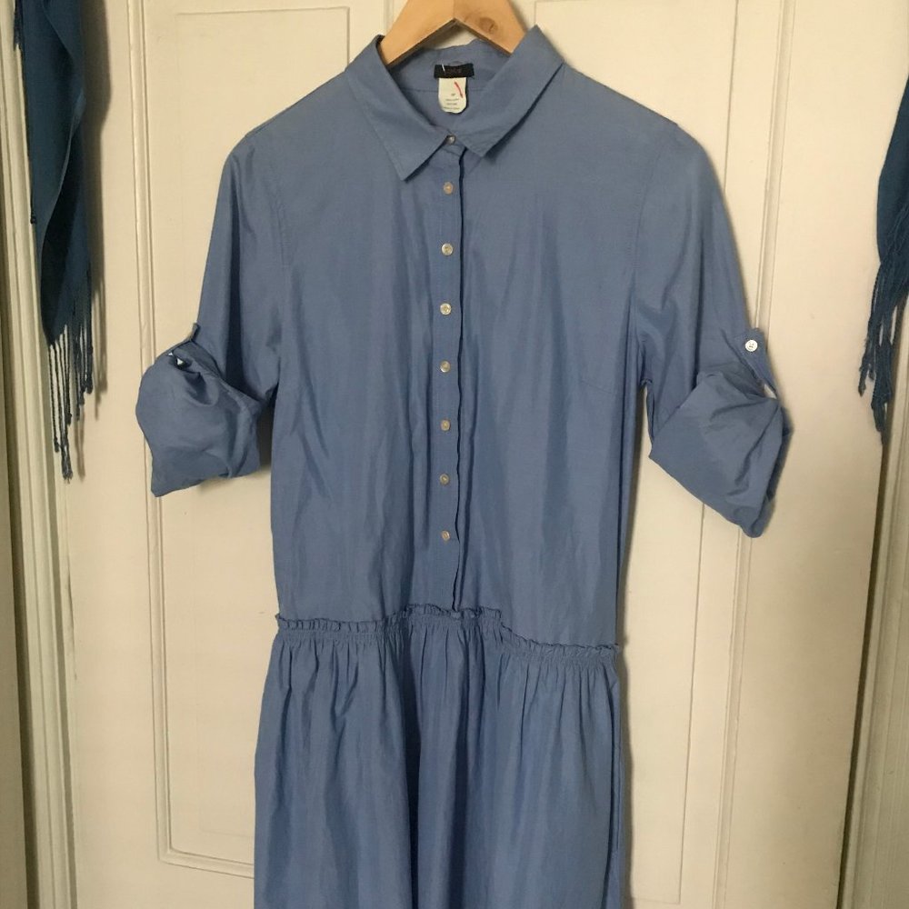 Blue Long Sleeve Dress